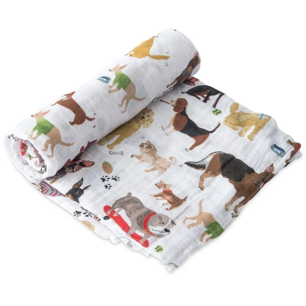 Little Unicorn Cotton Muslin Single Swaddle (Woof)