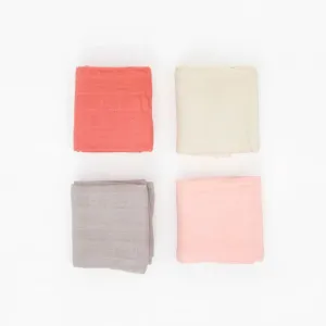 Little Unicorn Cotton Muslin Squares 4-Pack (Rose Petal)