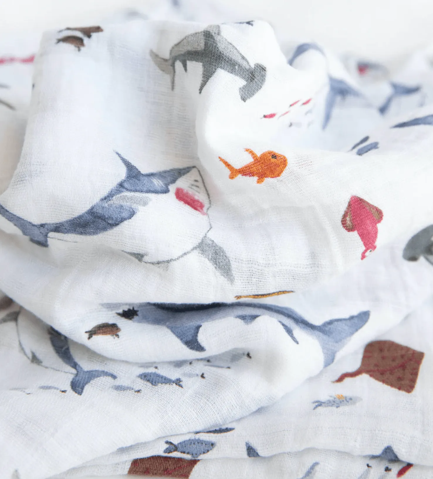 Little Unicorn Cotton Muslin Swaddle - Shark