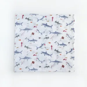 Little Unicorn Cotton Muslin Swaddle - Shark