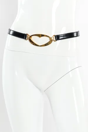 Love Buckle Leather Belt