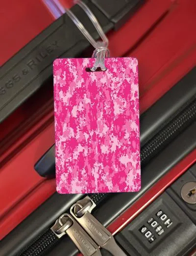 Luggage Pros Digital Camo Pink Luggage Tag