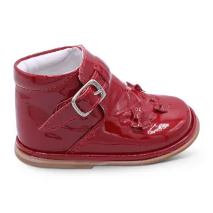 'Madalena' Girls Red Patent Buckle Boots