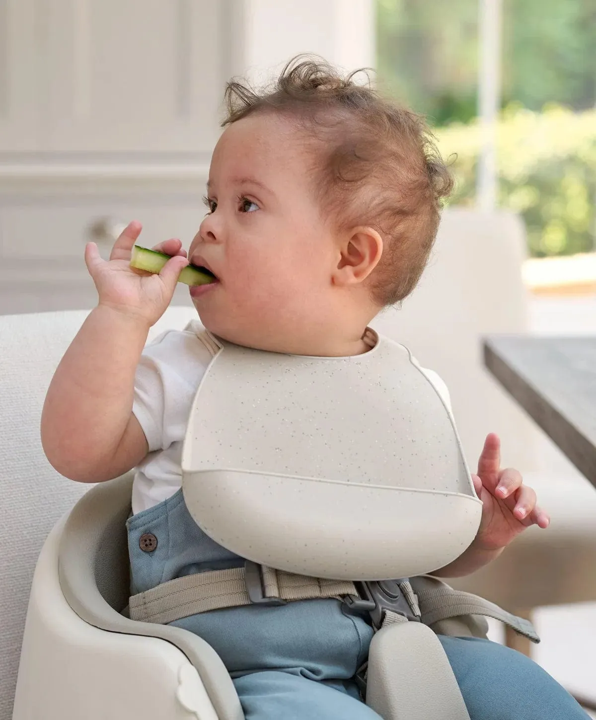 Mamas & Papas Silicone Bibs (2 Pack) – Neutral Speckle