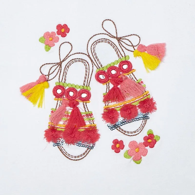 Mayoral Sandals Fringe T-Shirt