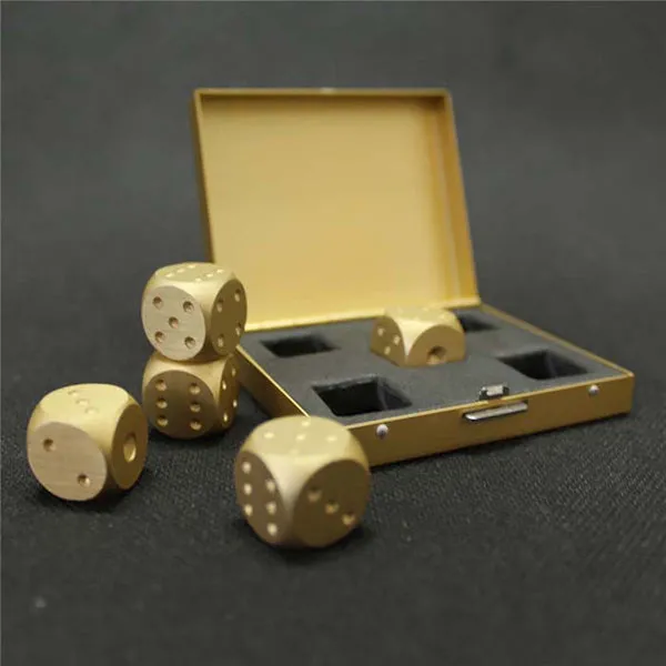 MEN'S BRUSHED STAINLESS DICE SET | 2 OPTIONS