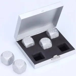 MEN'S BRUSHED STAINLESS DICE SET | 2 OPTIONS