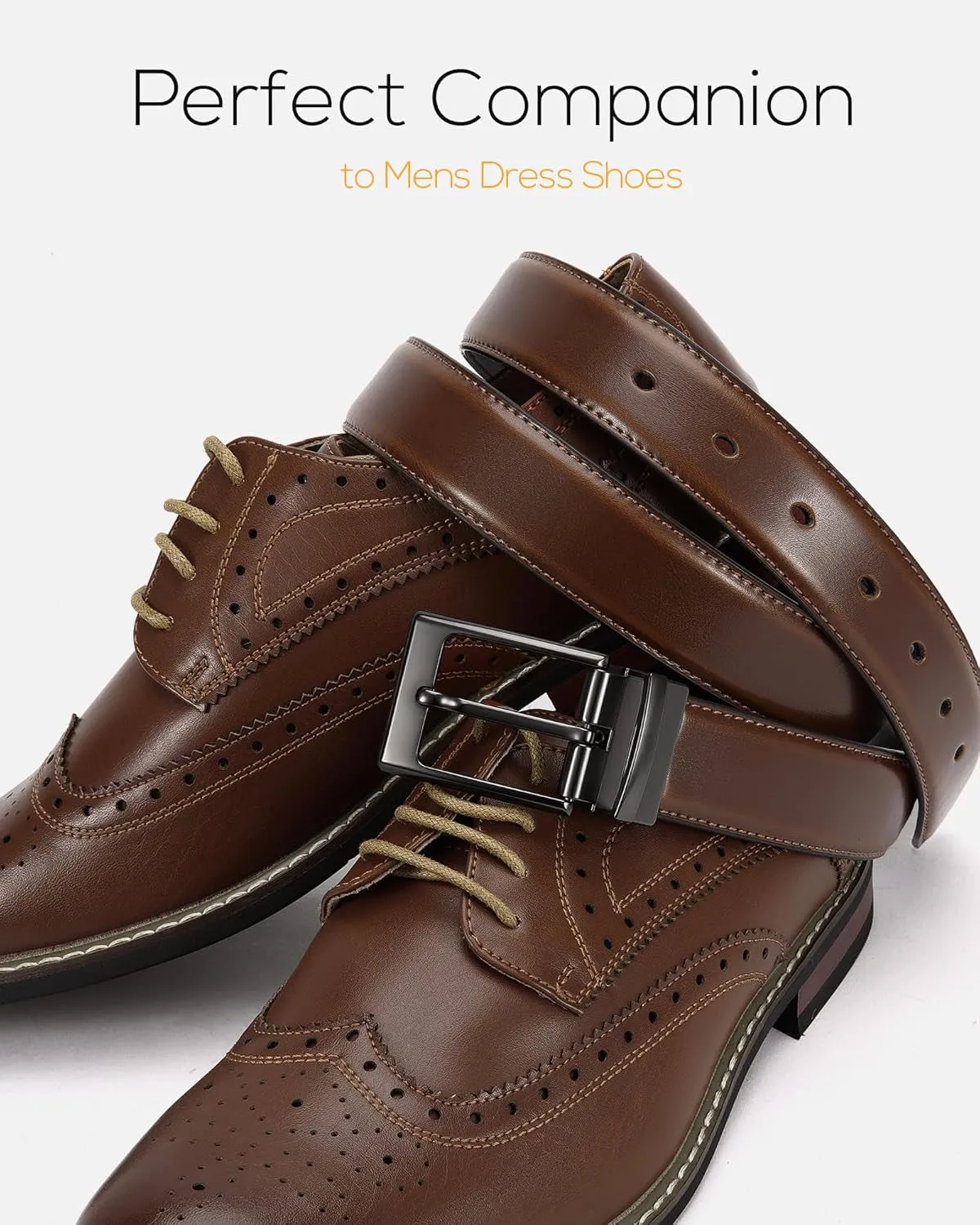 Mens double-sided belt for Dress and Casual