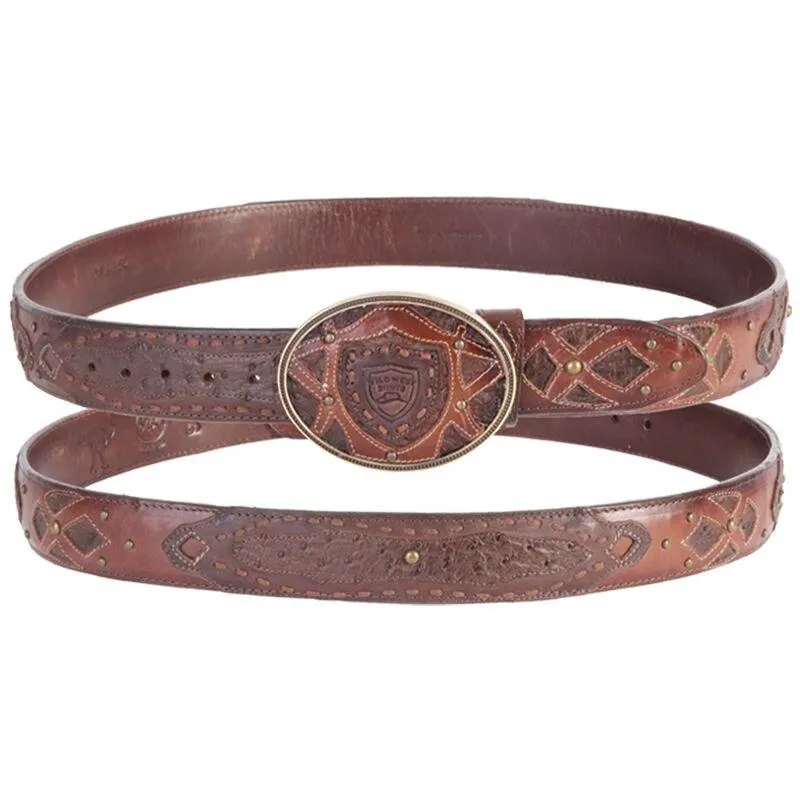Men's Wild West Ostrich Belt