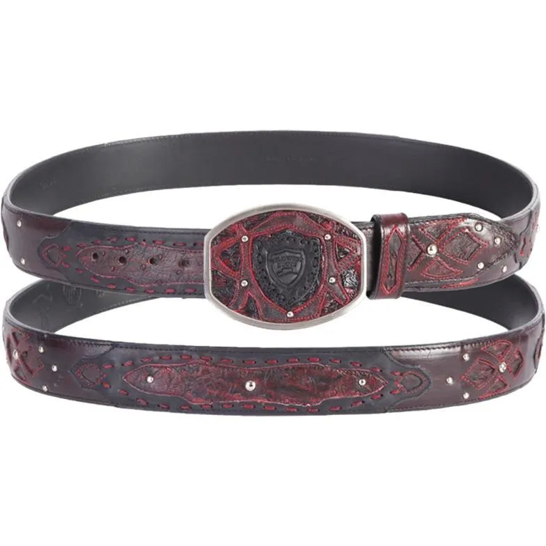 Men's Wild West Ostrich Belt