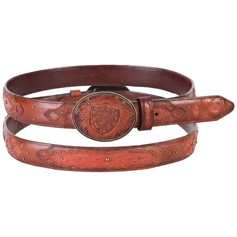Men's Wild West Ostrich Belt