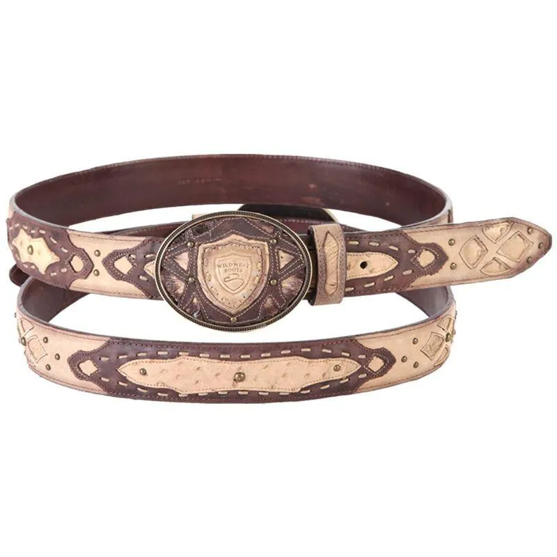 Men's Wild West Ostrich Belt