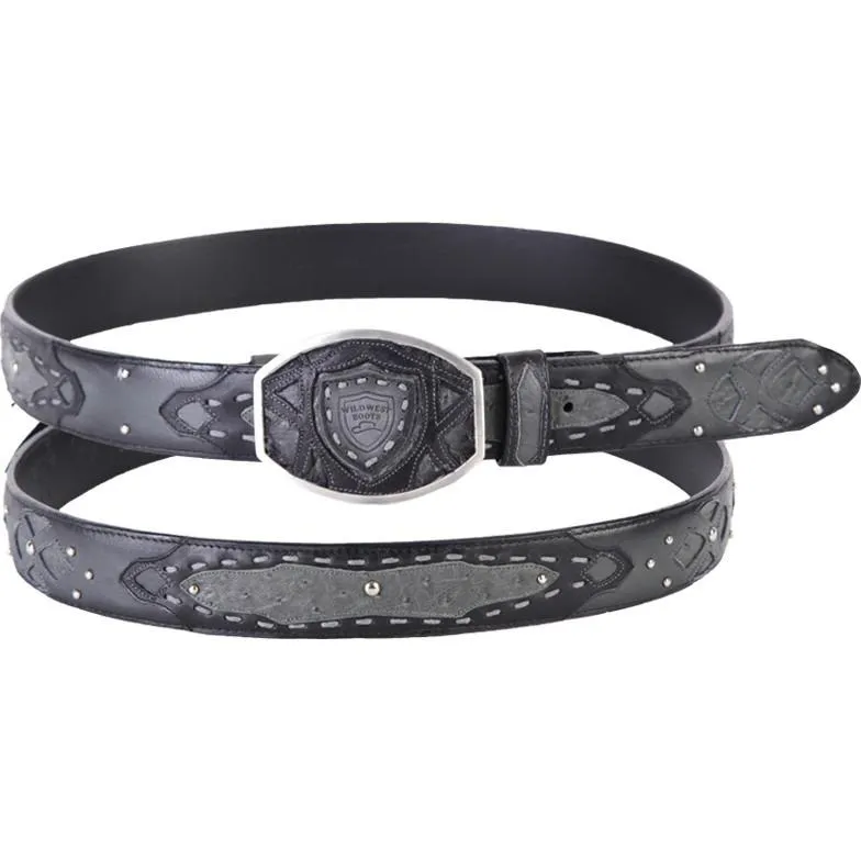 Men's Wild West Ostrich Belt