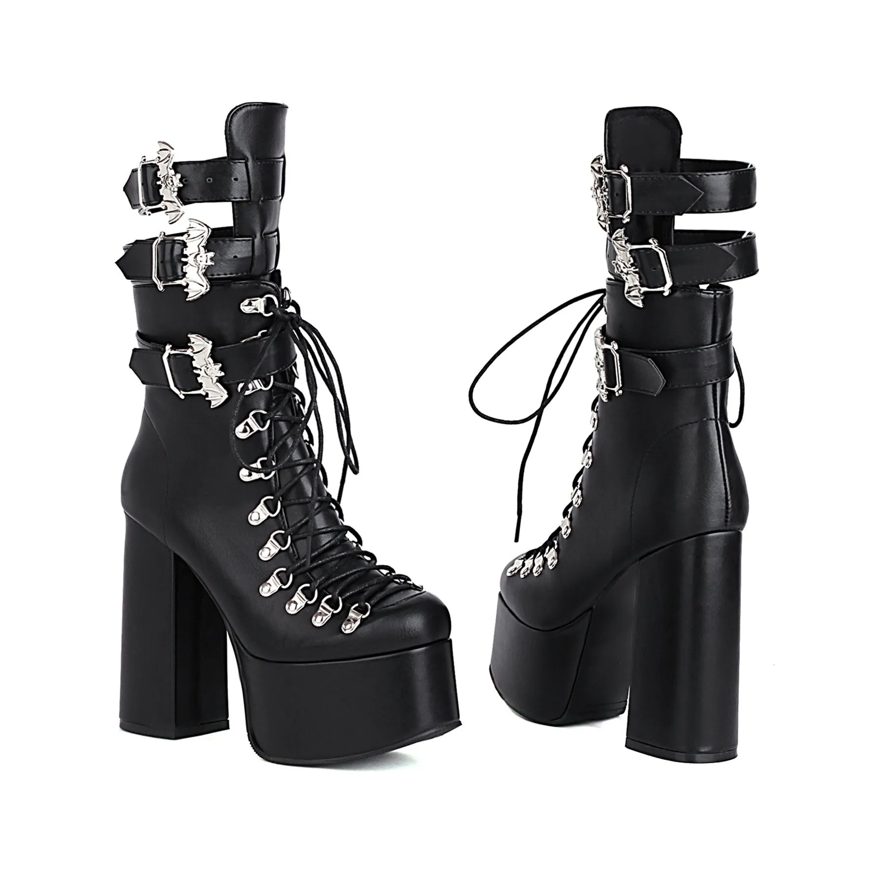 Metal Belt Buckle Boots Women