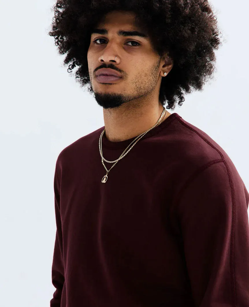 Midweight Terry Crewneck Crimson