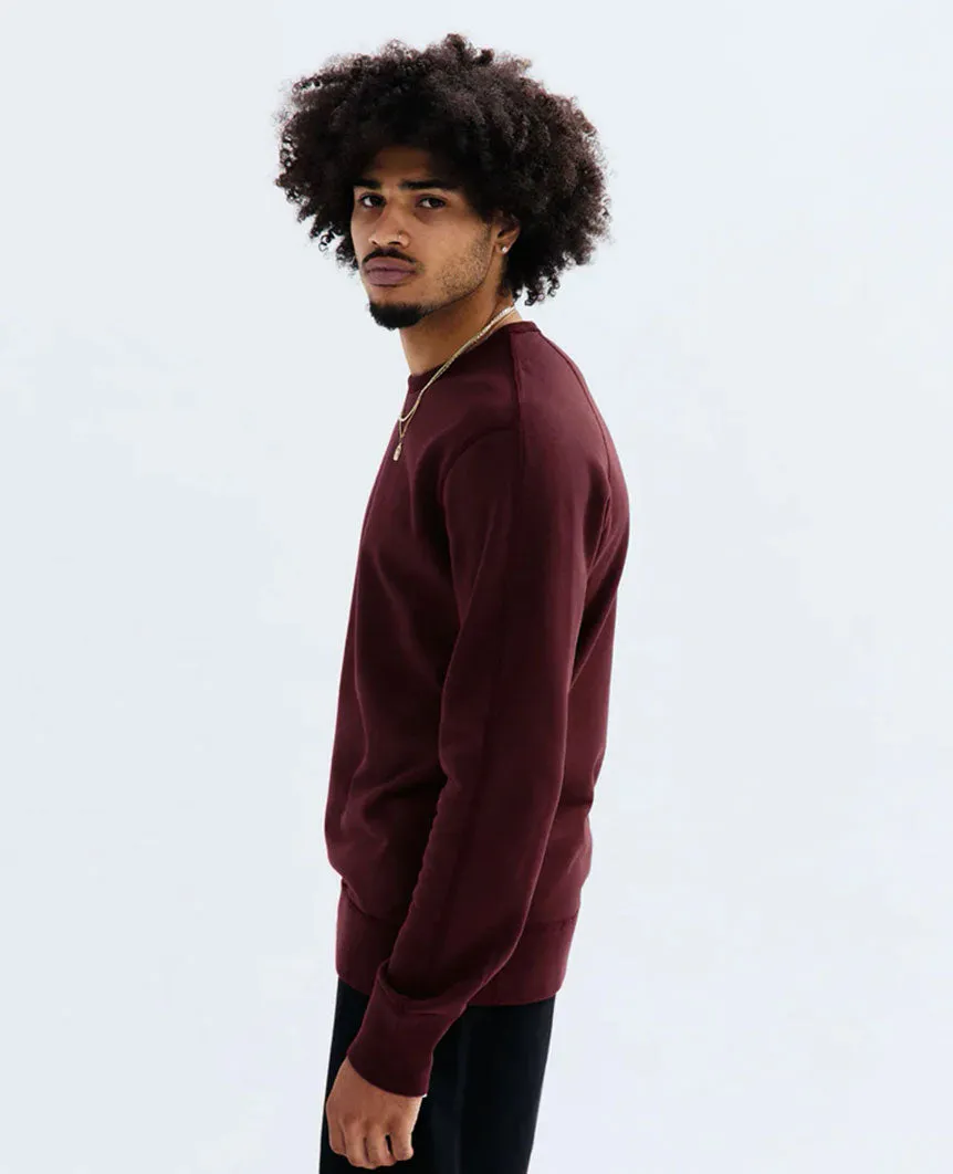Midweight Terry Crewneck Crimson