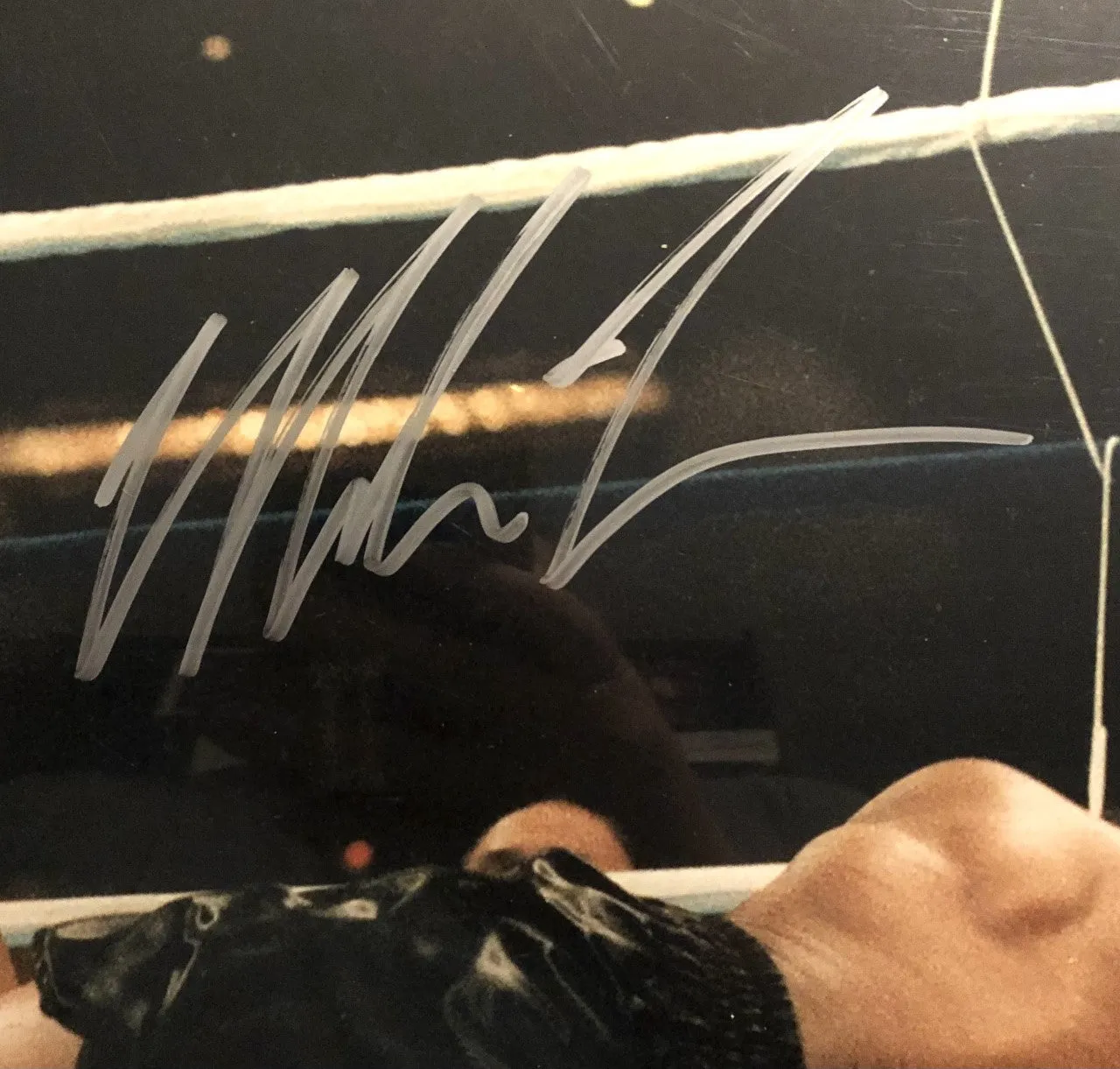 Mike Tyson Autographed signed 16x20 Action photo COA