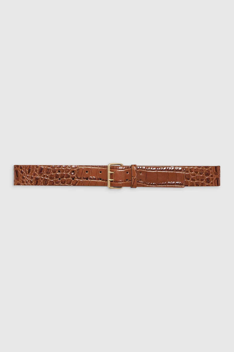 Mila Belt - Embossed Brown