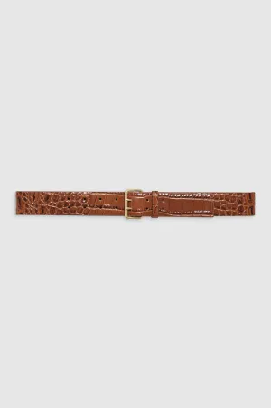 Mila Belt - Embossed Brown