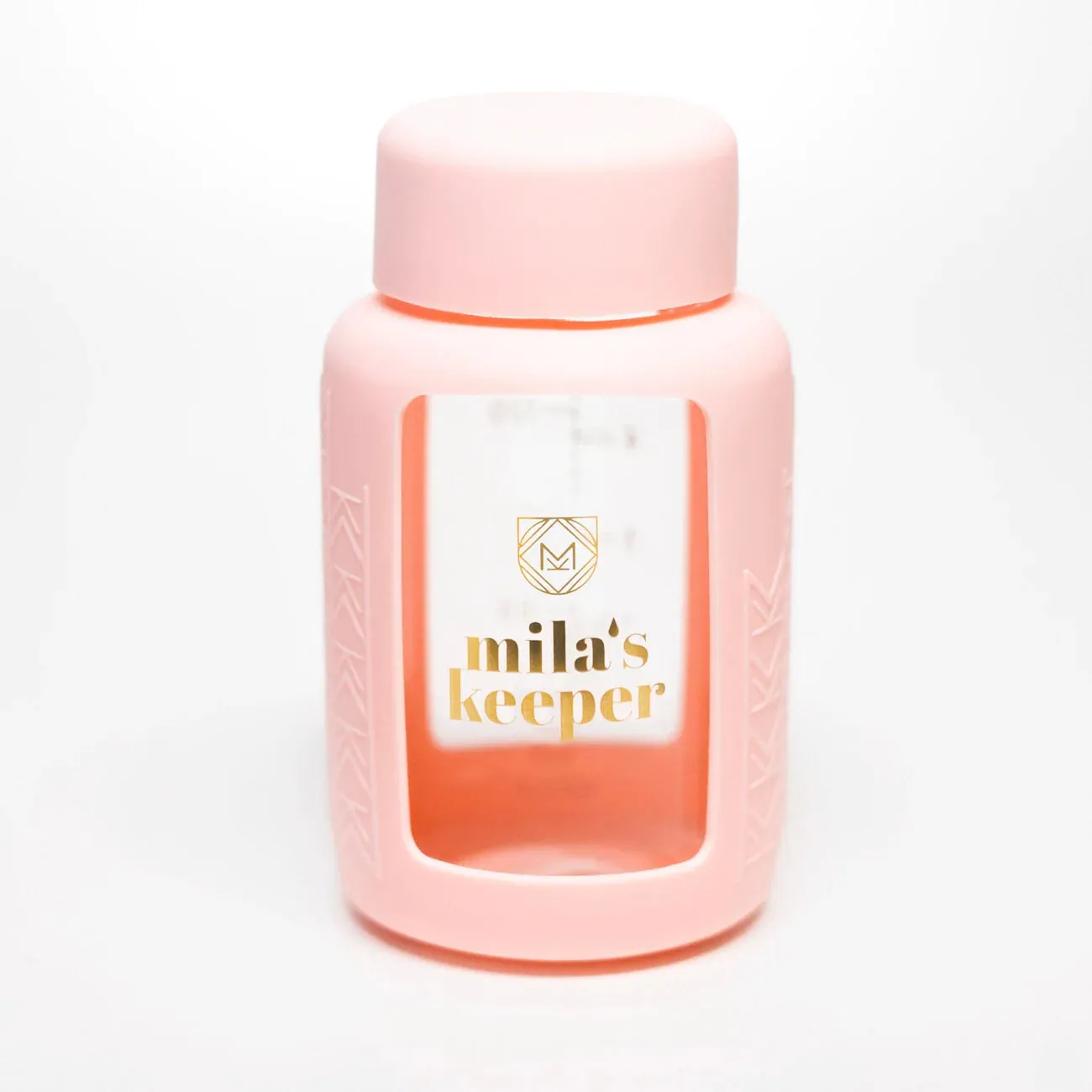 Mila's Keeper Glass Breast Milk Storage Bottles - Standard - Pink Sands
