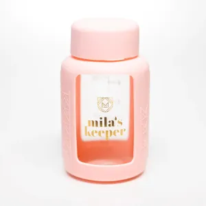 Mila's Keeper Glass Breast Milk Storage Bottles - Standard - Pink Sands