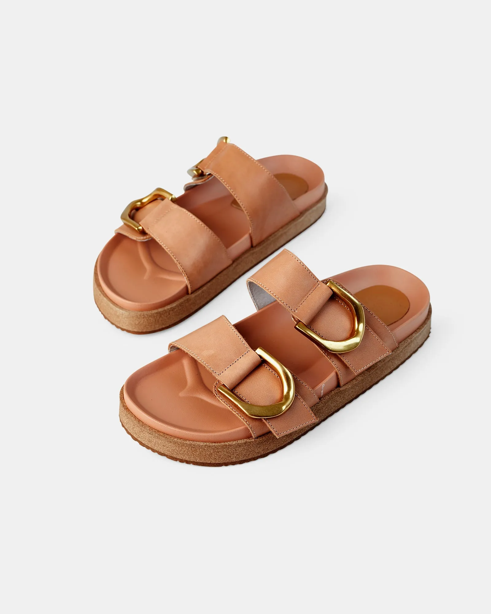 Mint Leather Slide - Tan