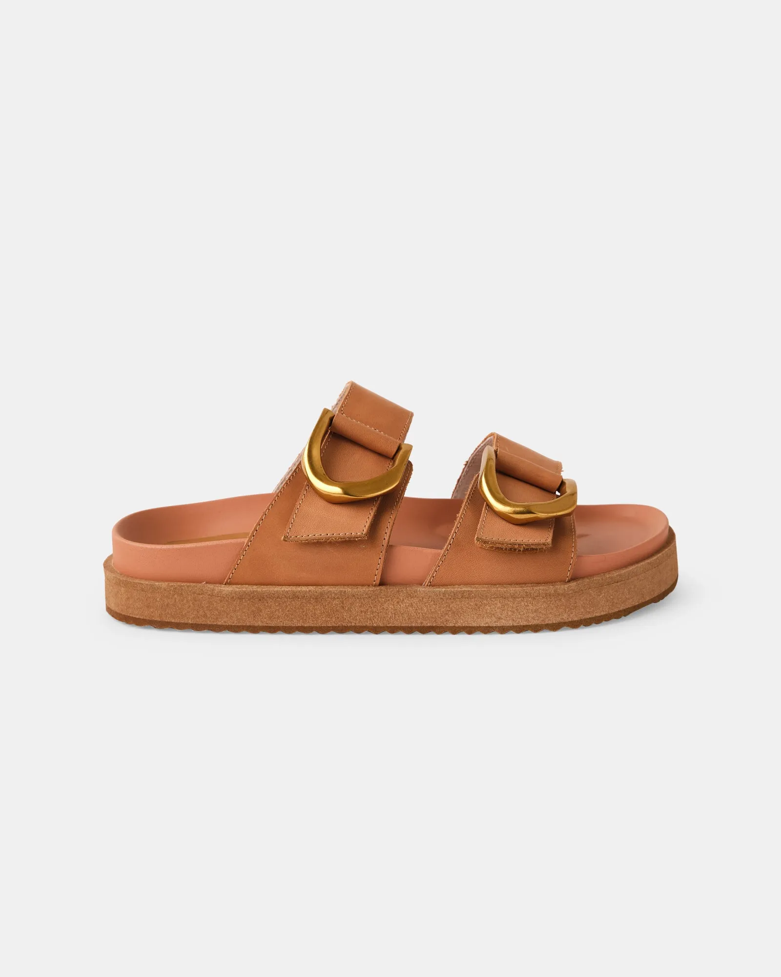 Mint Leather Slide - Tan
