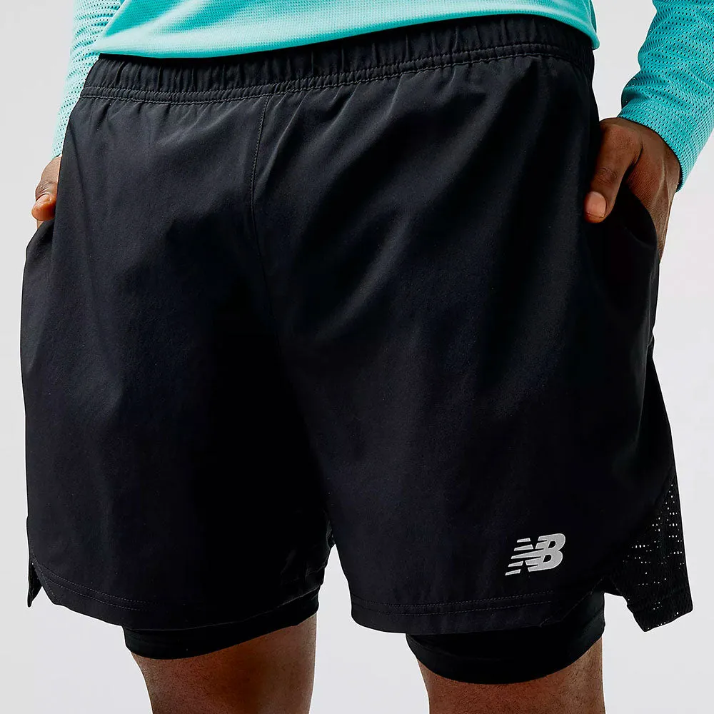 New Balance Mens Accelerate Pacer 5 Inch 2-in-1 Shorts