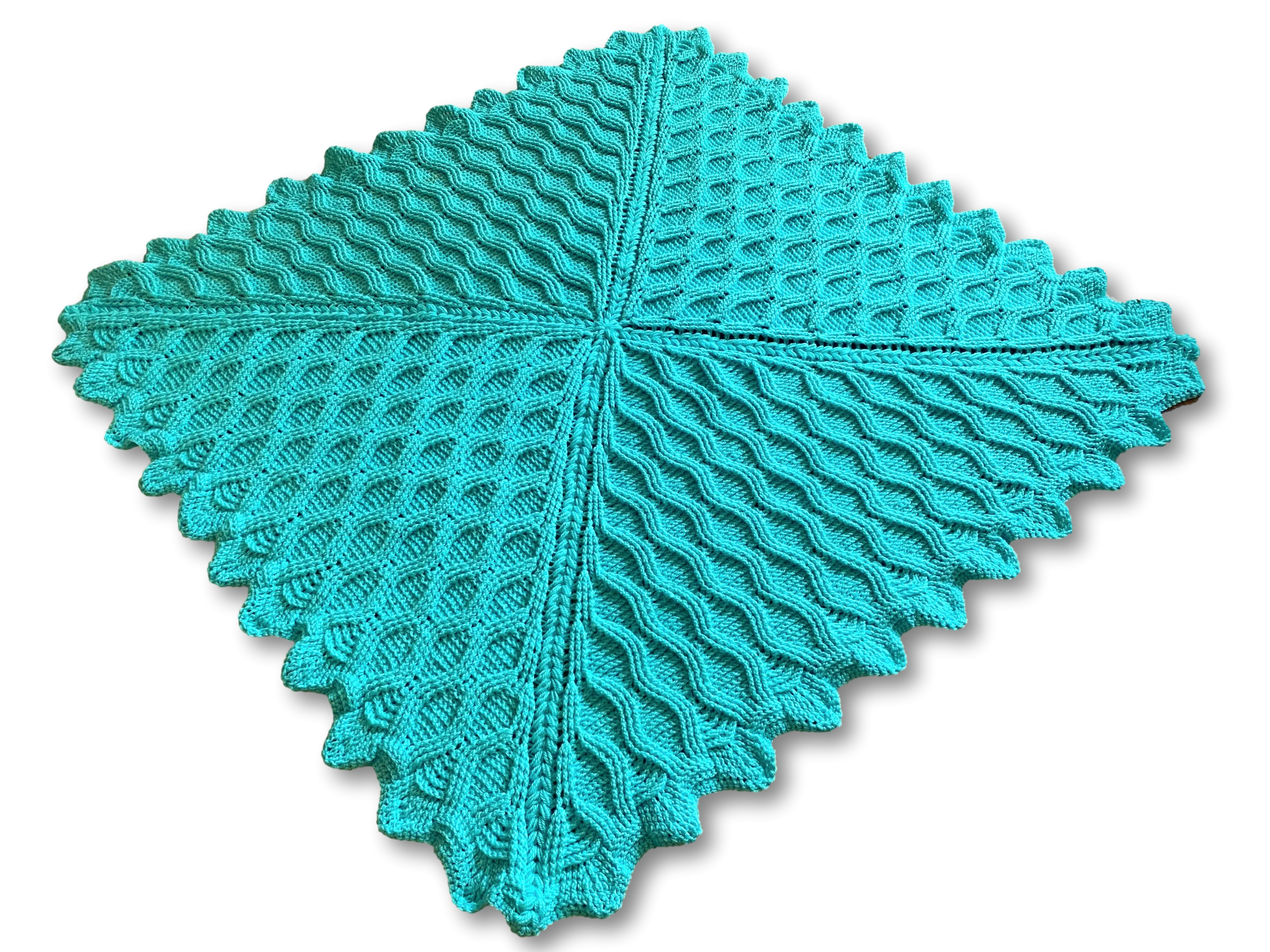 (NEW) Embossed Foliage Reversible Blanket - PDF Crochet Pattern