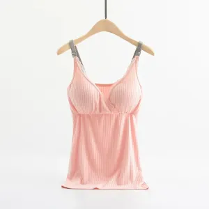 Nursing Tank Top for easy breastfeeding - Blush Pink