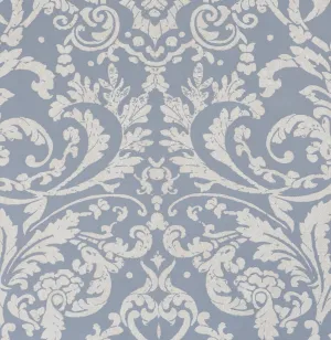 Opulent Embossed Floral Blue 48653 Wallpaper