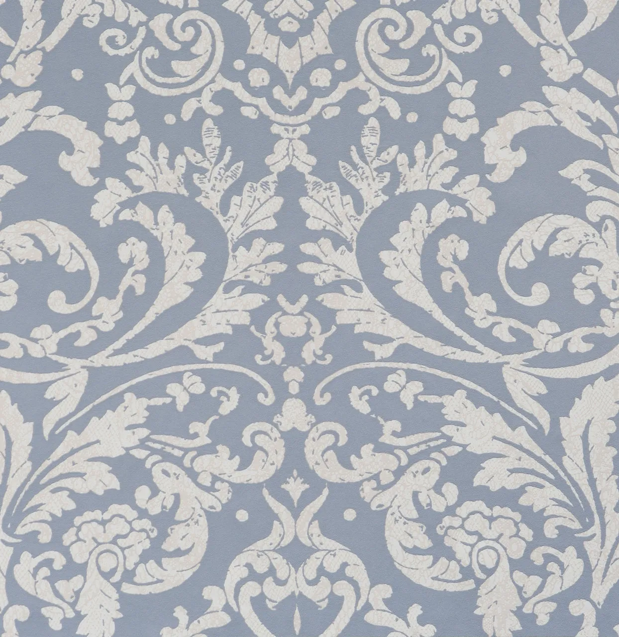 Opulent Embossed Floral Blue 48653 Wallpaper