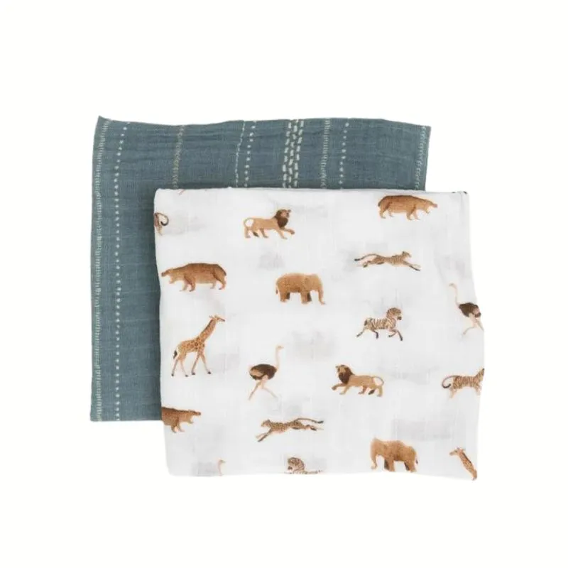Organic Cotton Muslin Swaddle Blanket - 2 Pack
