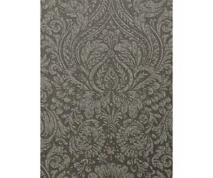 Ornated Embossed Floral Prints Black 266842 Wallpaper