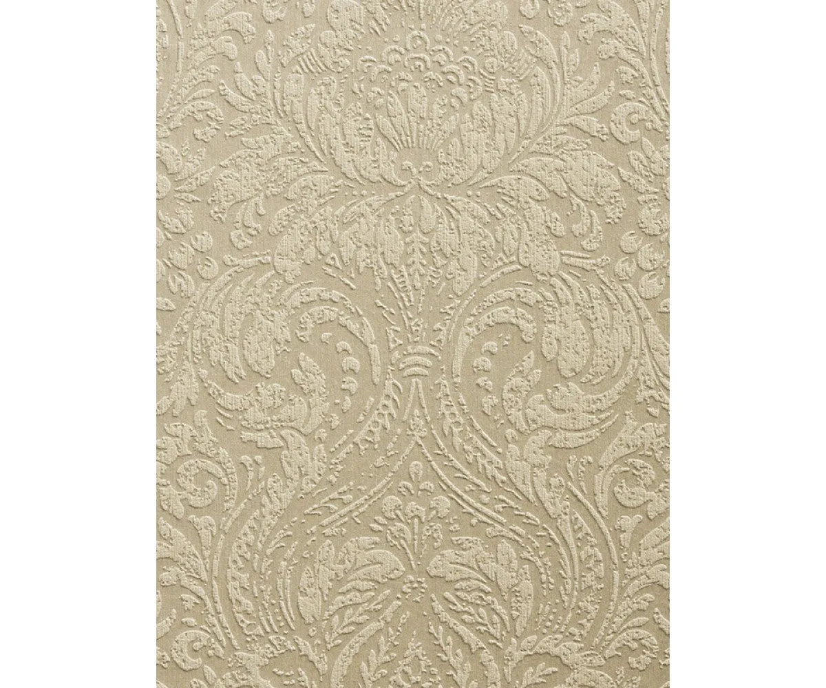 Ornated Embossed Floral Prints Brown 266859 Wallpaper