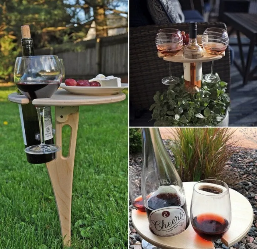 Outdoor Folding Wine Table