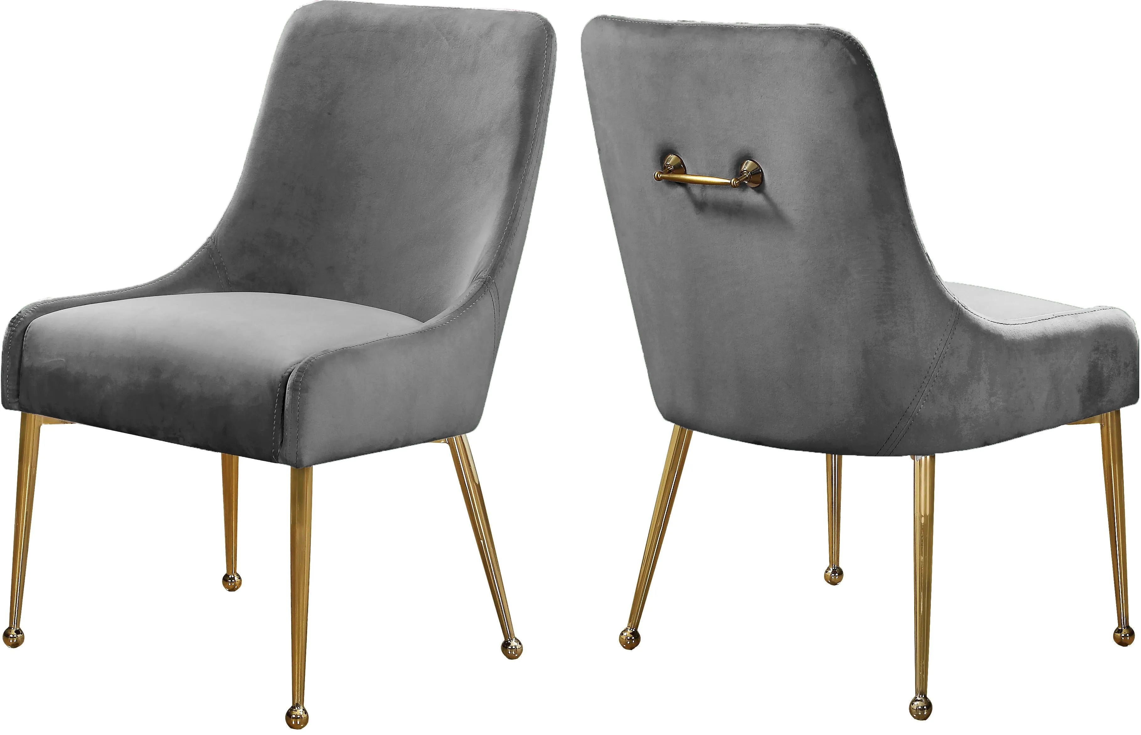 Owen Grey Velvet Dining Chair