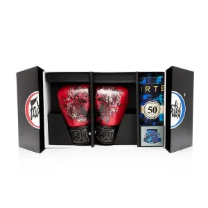Pack Fairtex : Guantes de boxeo  Short de Muay Thai Golden Jubilee
