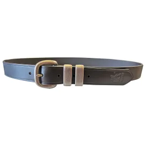 Porter 1.25 Italian Leather Belt Dark Brown with Antique Nickle
