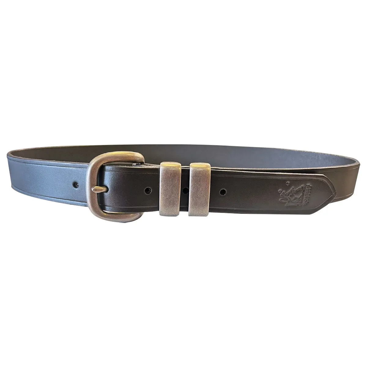 Porter 1.25 Italian Leather Belt Dark Brown with Antique Nickle