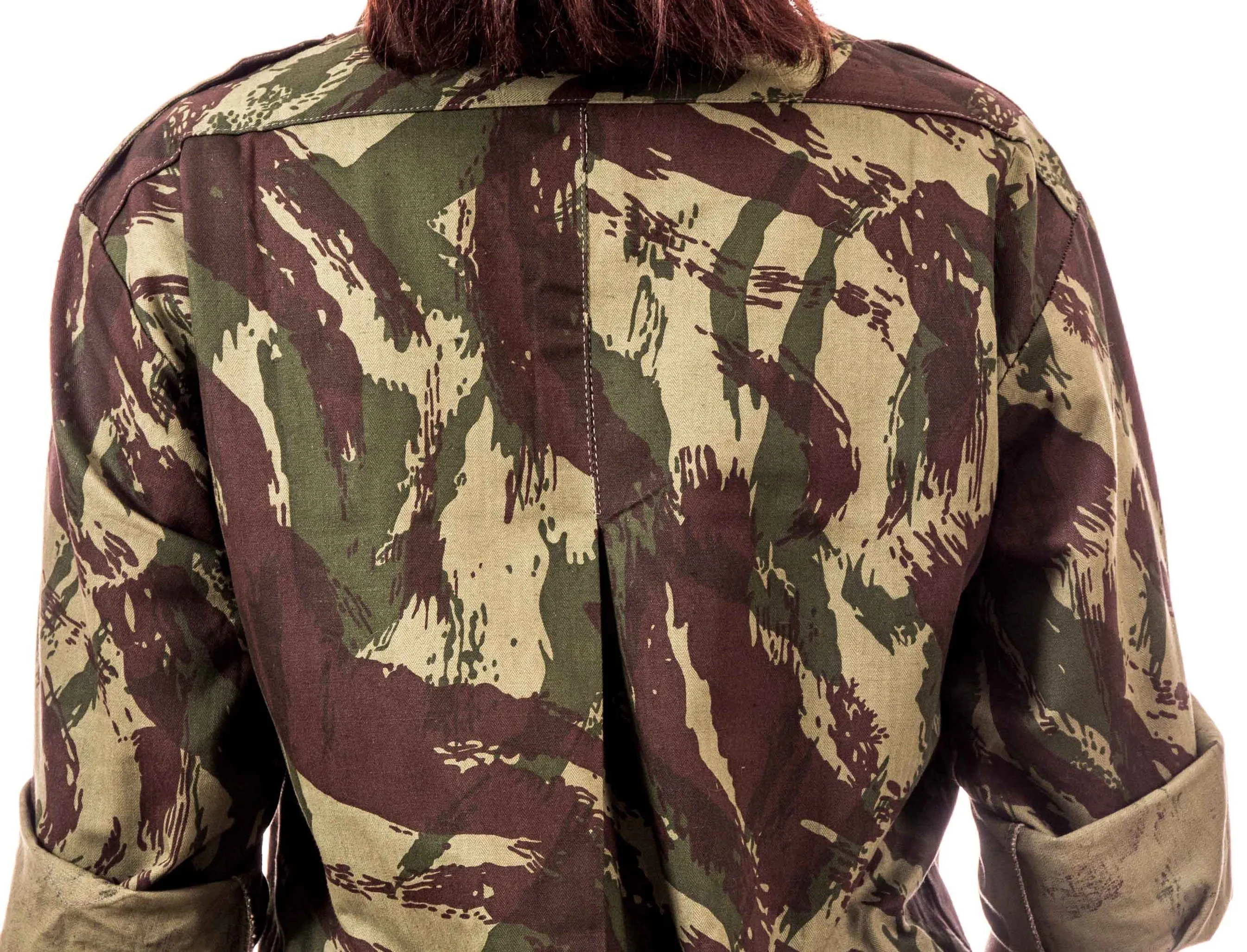 Portugese Herringbone Twill Cotton Jungle Camo Summer Shirt
