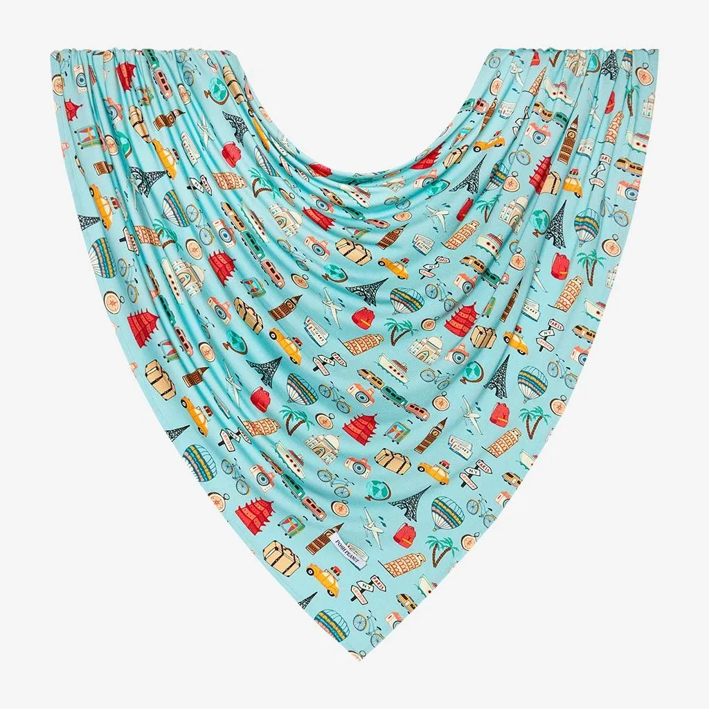 Posh Peanut Around the World Infant Swaddle and Beanie Set