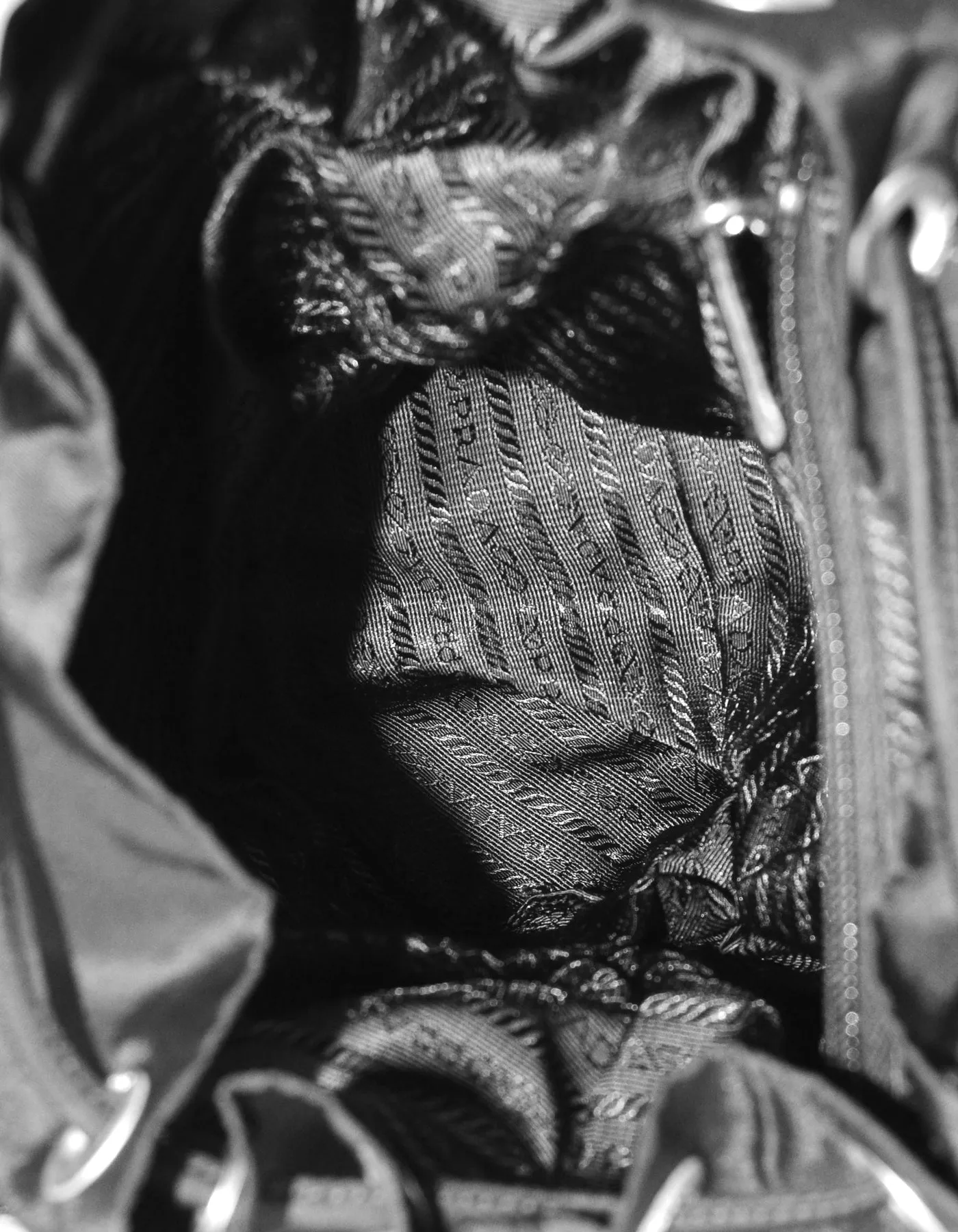 Prada Black Nylon Small Double Pocket Backpack Bag