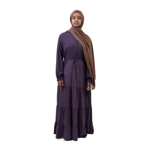 Rayon Maxi Dress - Deep Plum