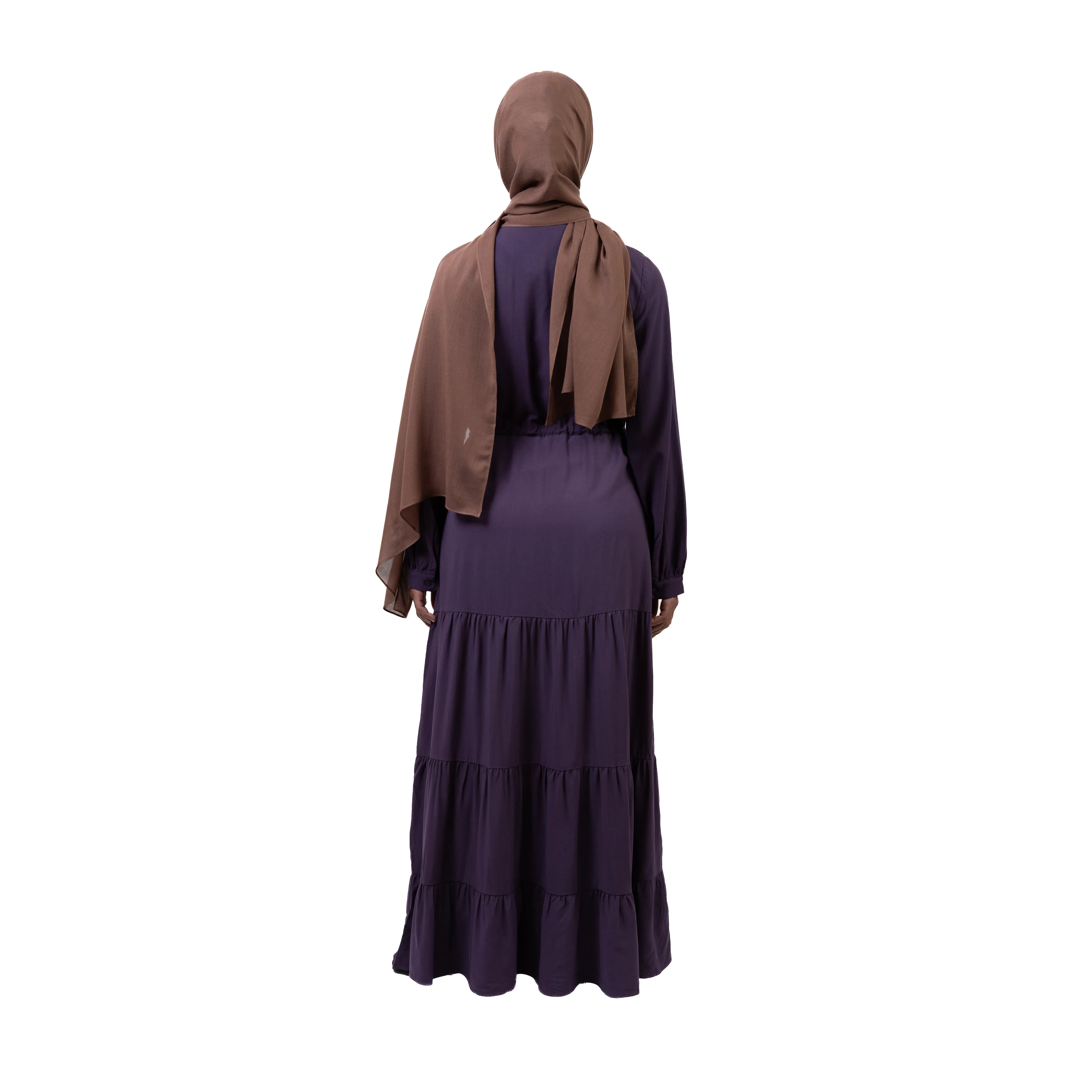 Rayon Maxi Dress - Deep Plum