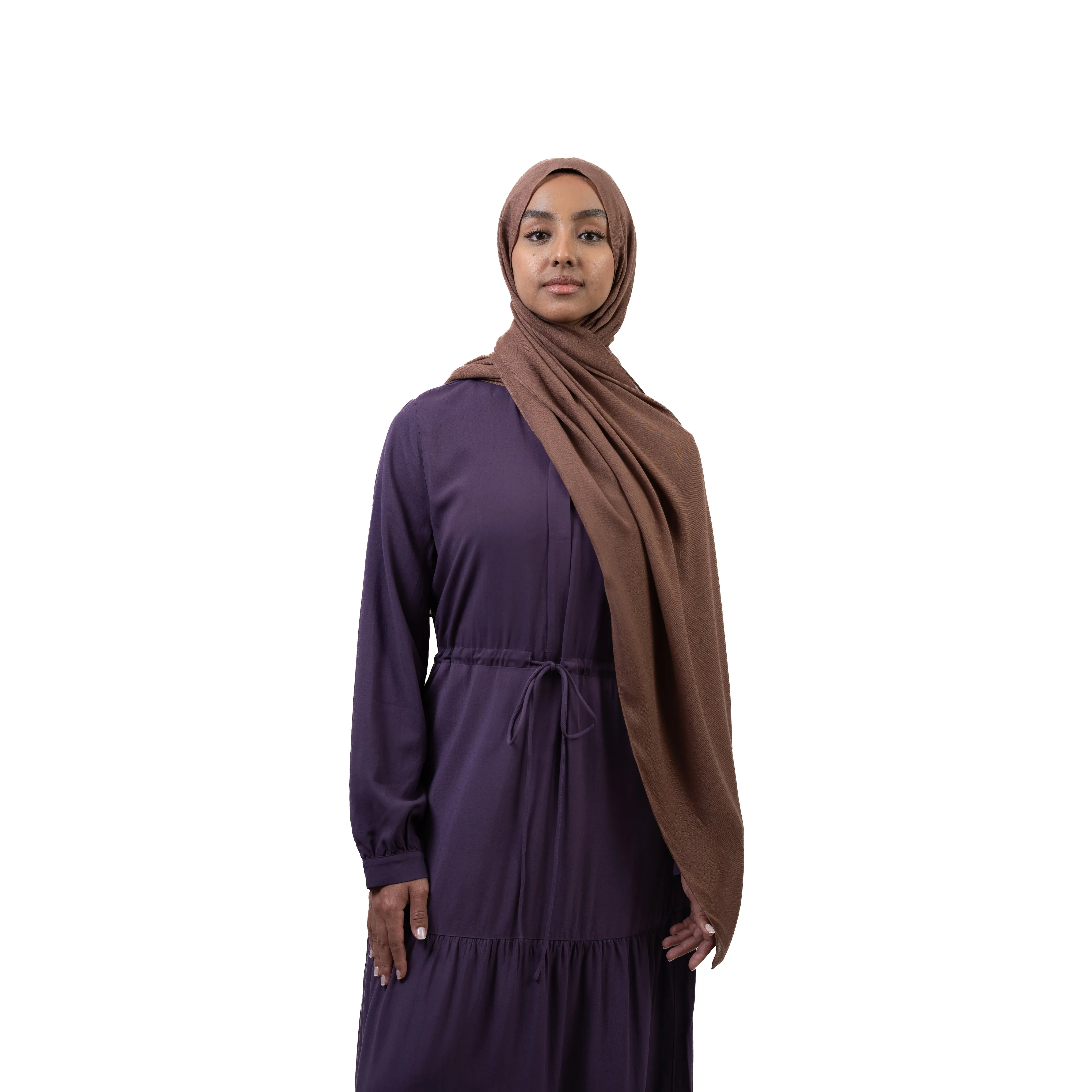 Rayon Maxi Dress - Deep Plum