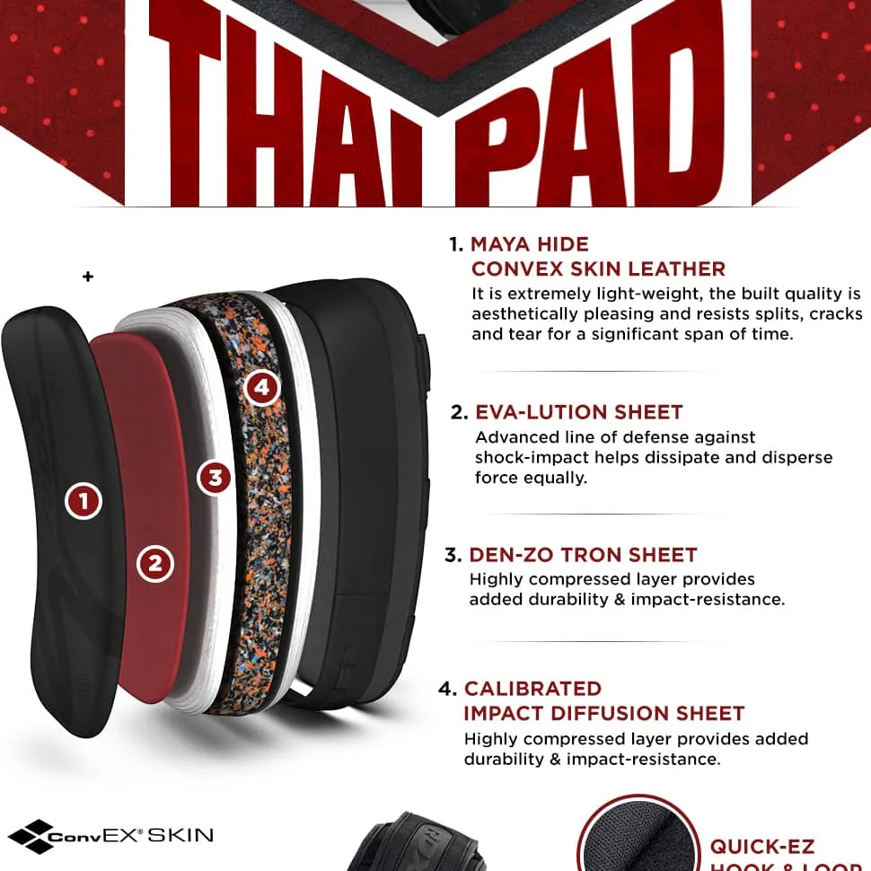 RDX T15 MATTE BLACK/NOIR THAI PADS