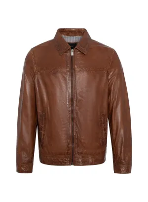 Regency Sal Soft Lamb Leather Lightweight Bomber Jacket