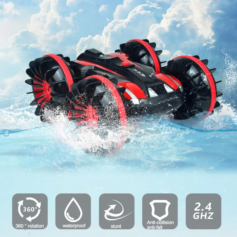 Remote Control 360 Degree Rotation Amphibian RC Toy Car