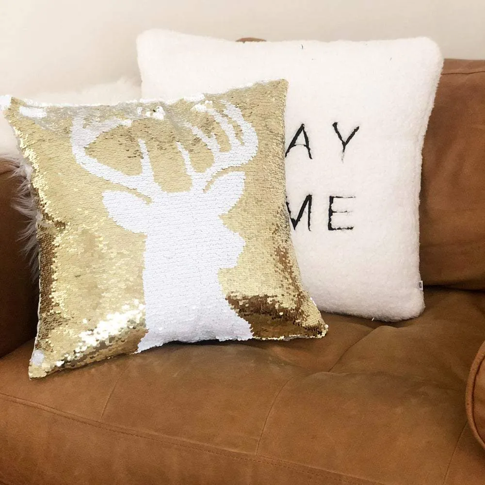 Reversible Sequin Holiday Pillow Covers
